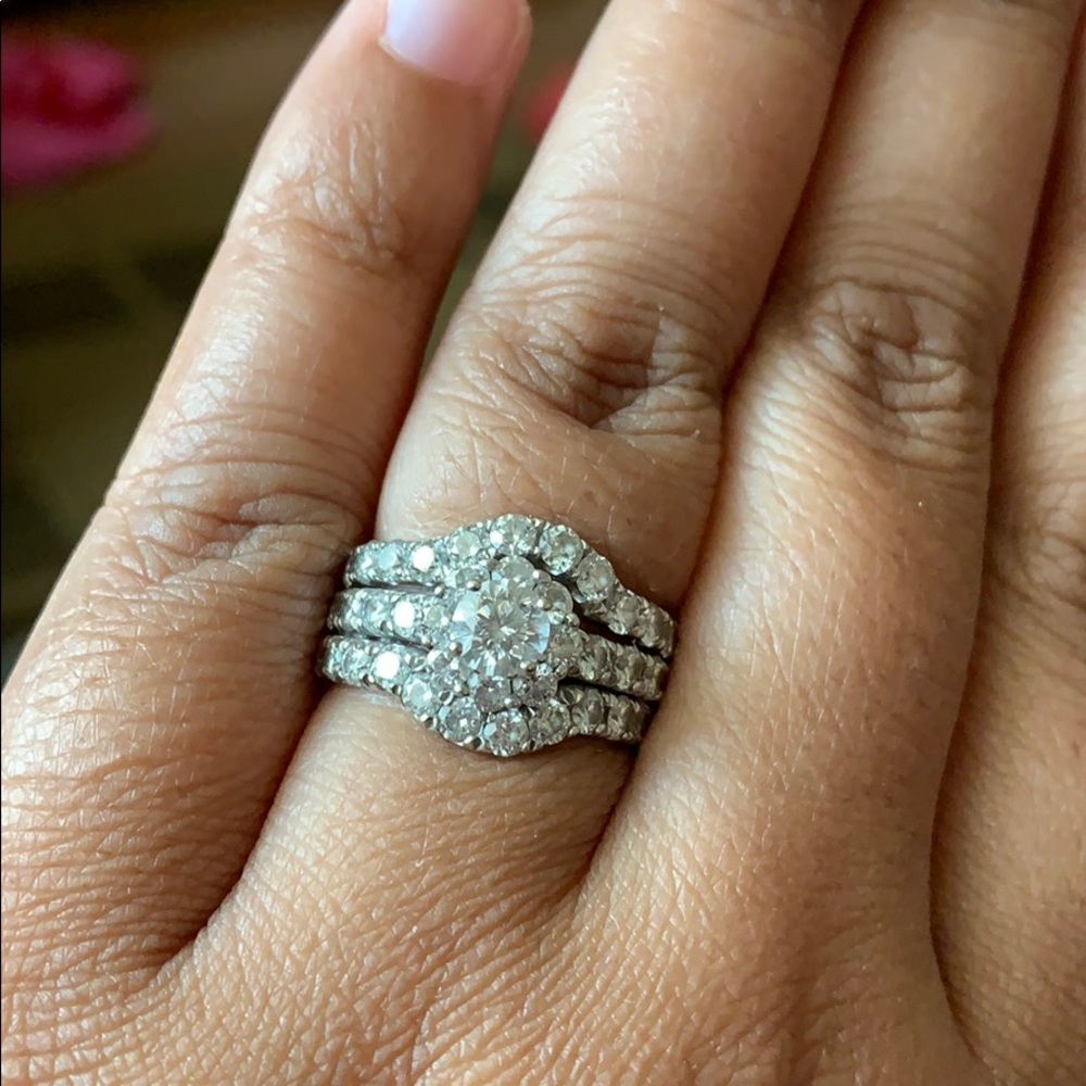 2.5 carat diamond wedding set